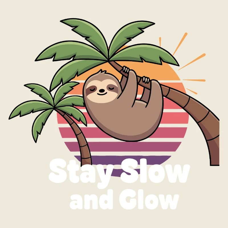 Faultier Sunset Stay Slow and Glow