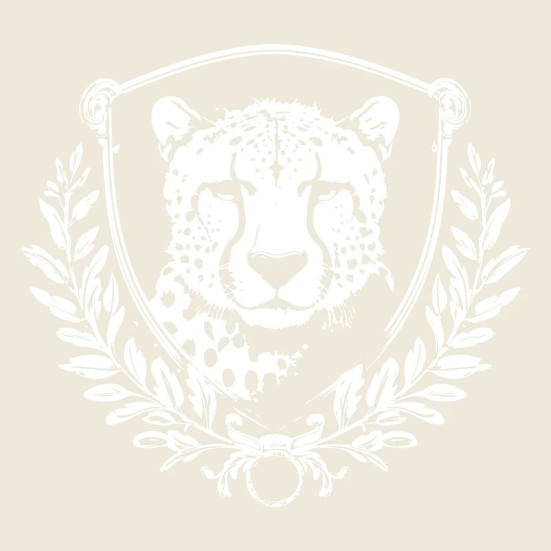 Phoque léopard avec laurier