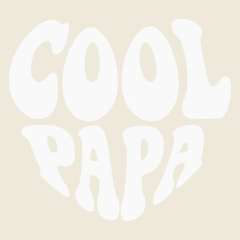 Cool Papa Heart Logo – Anpassbare Farbe