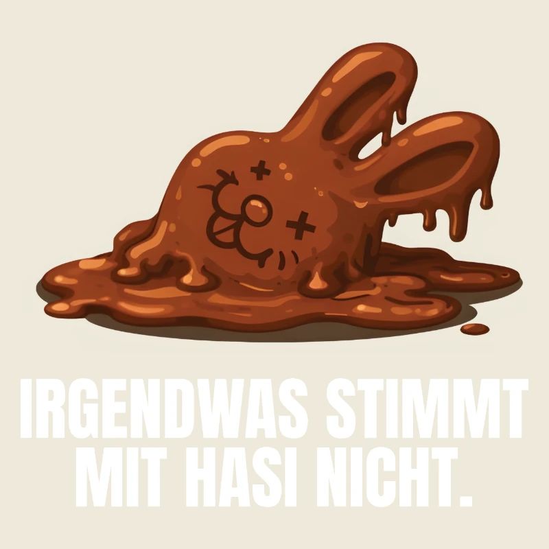 Lapin de Pâques Lapin en chocolat drôle
