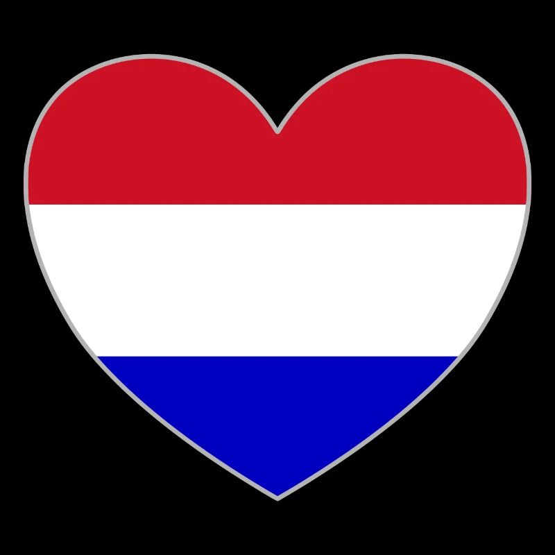 Cœur du drapeau de la Hollande