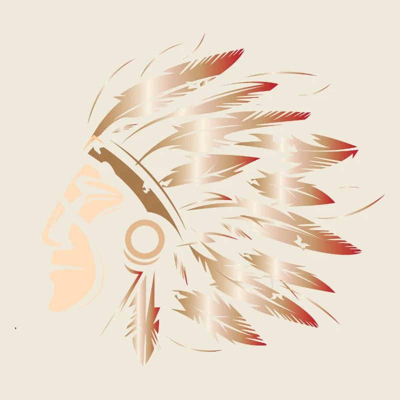 Indianer Symbol Illustration Farben Häuptling icon