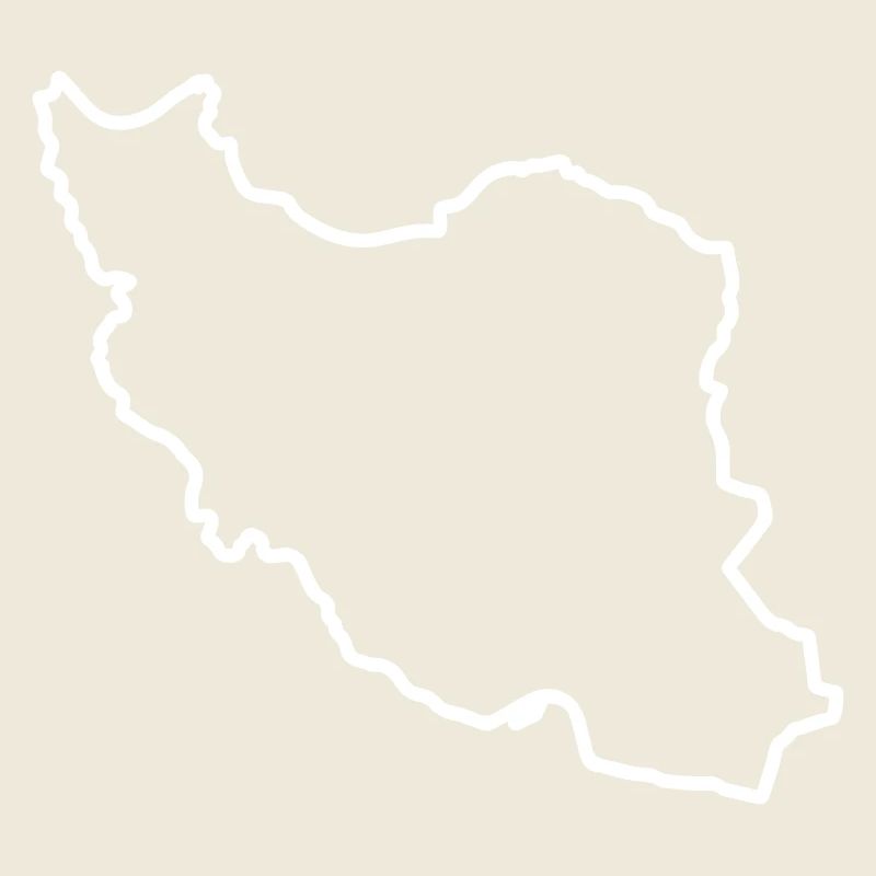 Iran Map Silhouette Persien