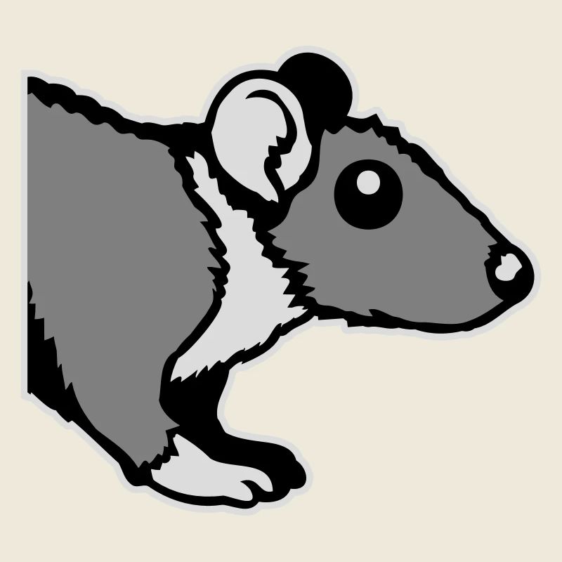 Ratte Vorderseite Halb Neugierig Lustig Nagetier