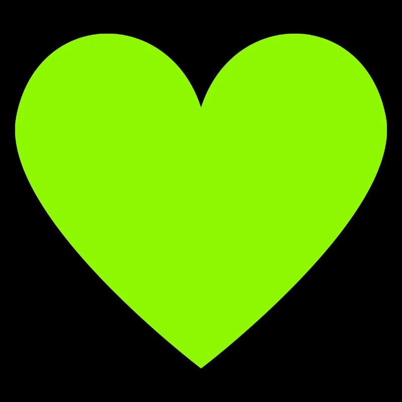 Neon Lime Herz grün retro