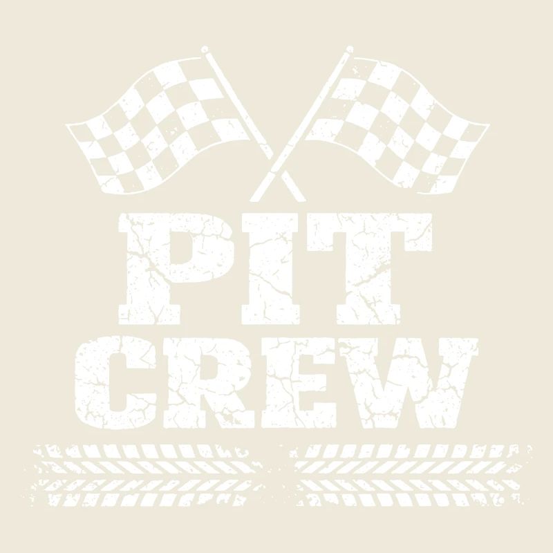 Vintage Pit Crew Car Racing Team