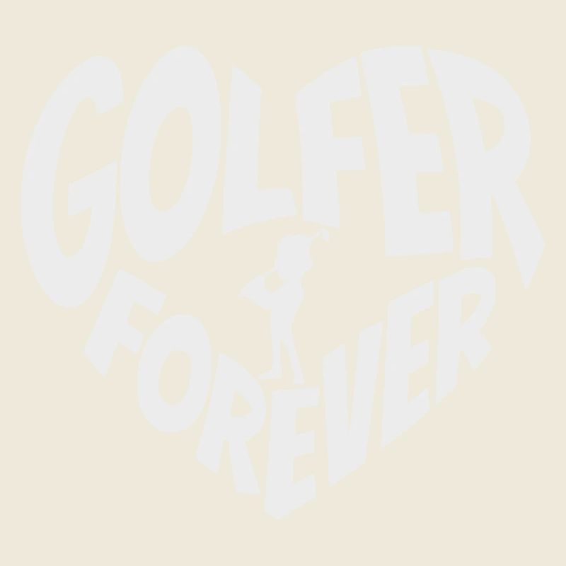 Golfer Forever Herz mit Golfspieler