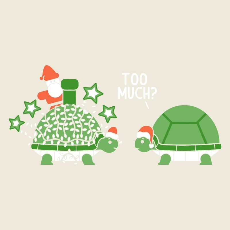 Tortue Noël Graphique Drôle