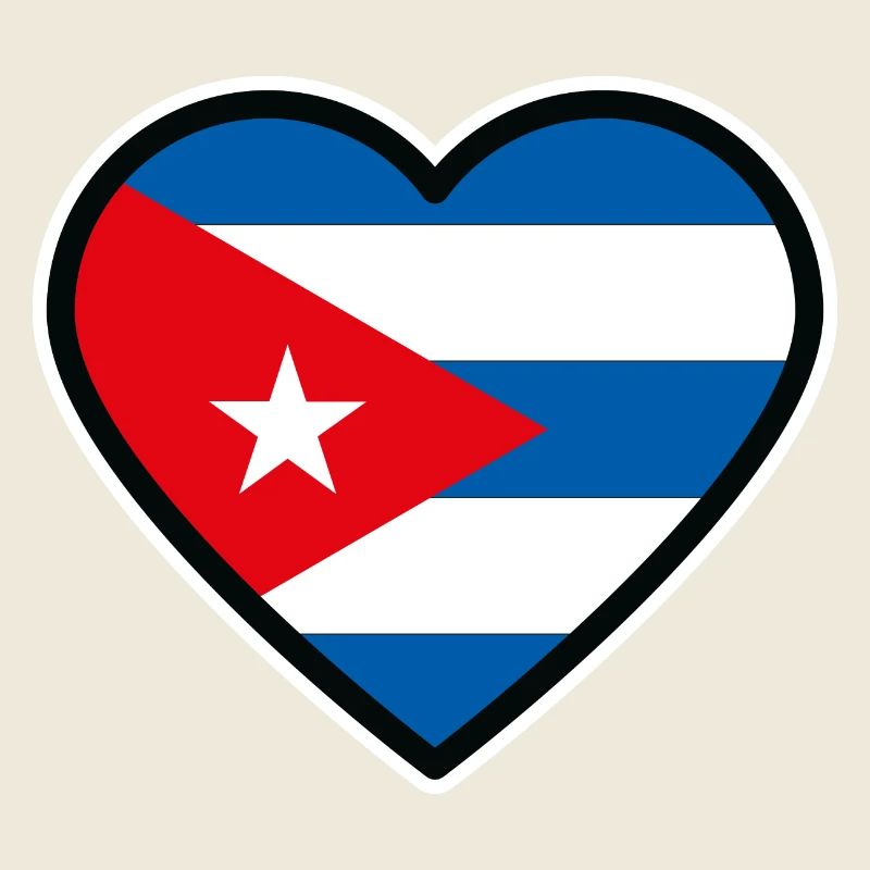 kuba flagge herz