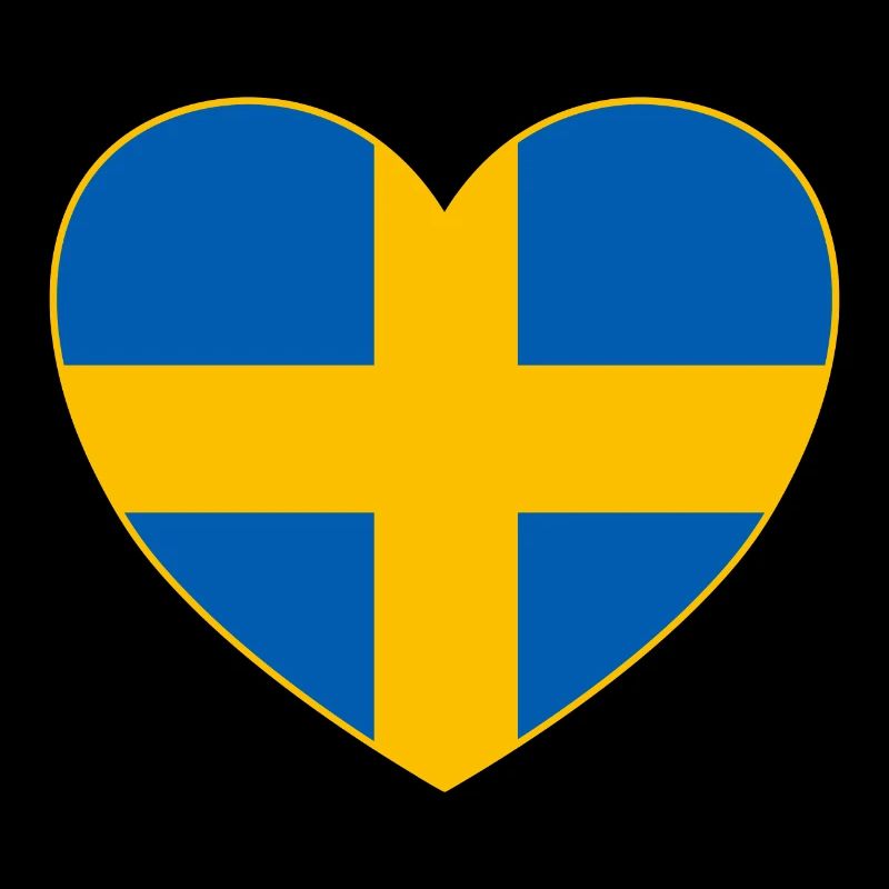 Sweden Flag Heart