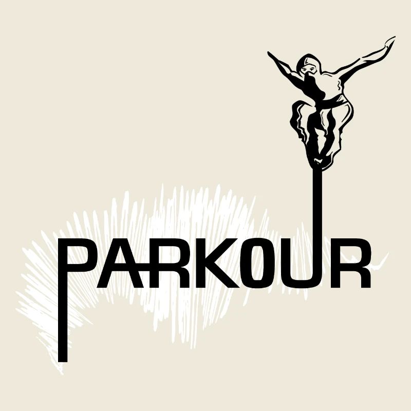 Parkour Ninja - noir-blanc