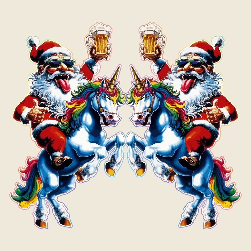 Père Noël Bière Licorne Noël