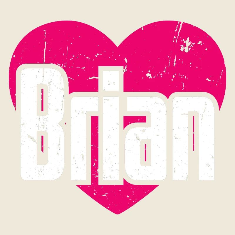 J’aime Brian Coeur rose J’aime Brian