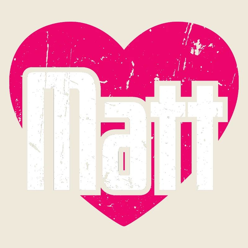 I Love Matt Pink Heart I Love Matt