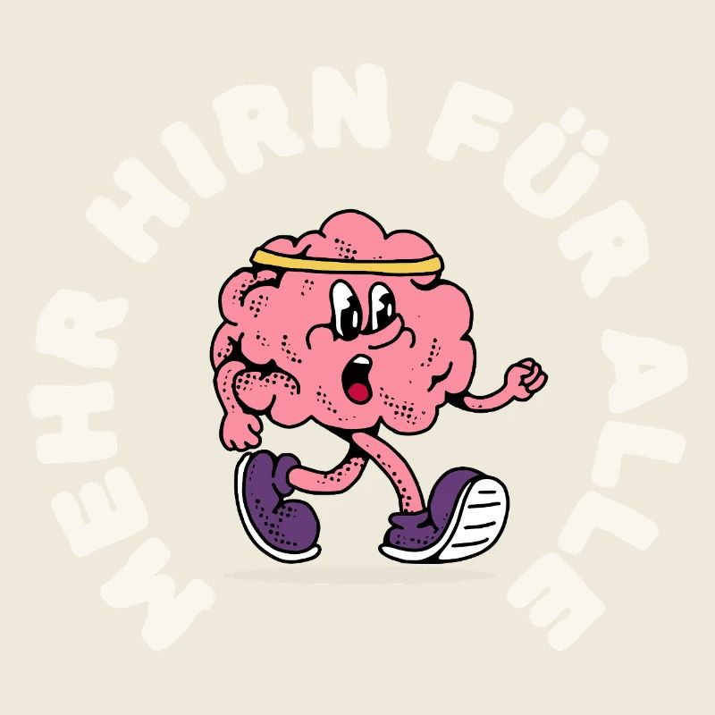 Laufendes Gehirn mit Stirnband