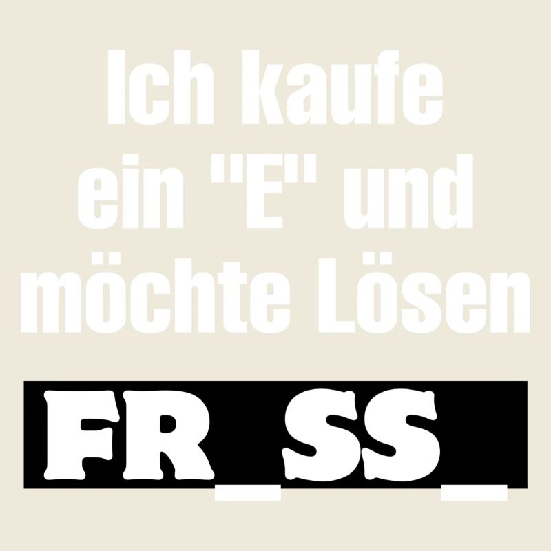 Ich kaufe ein E Großbuchstaben-Design