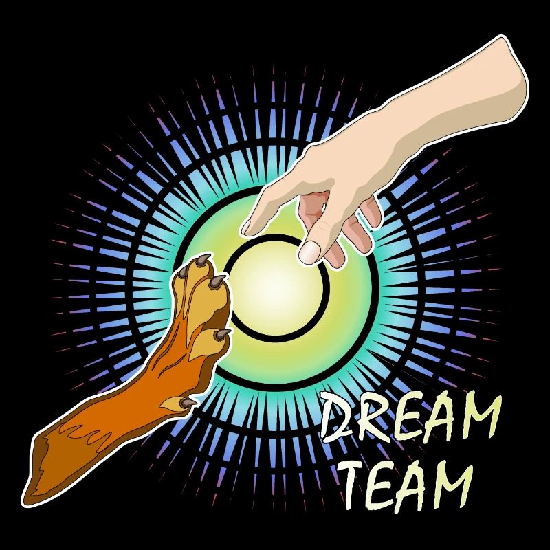 Patte de chien bras humain Dream Team