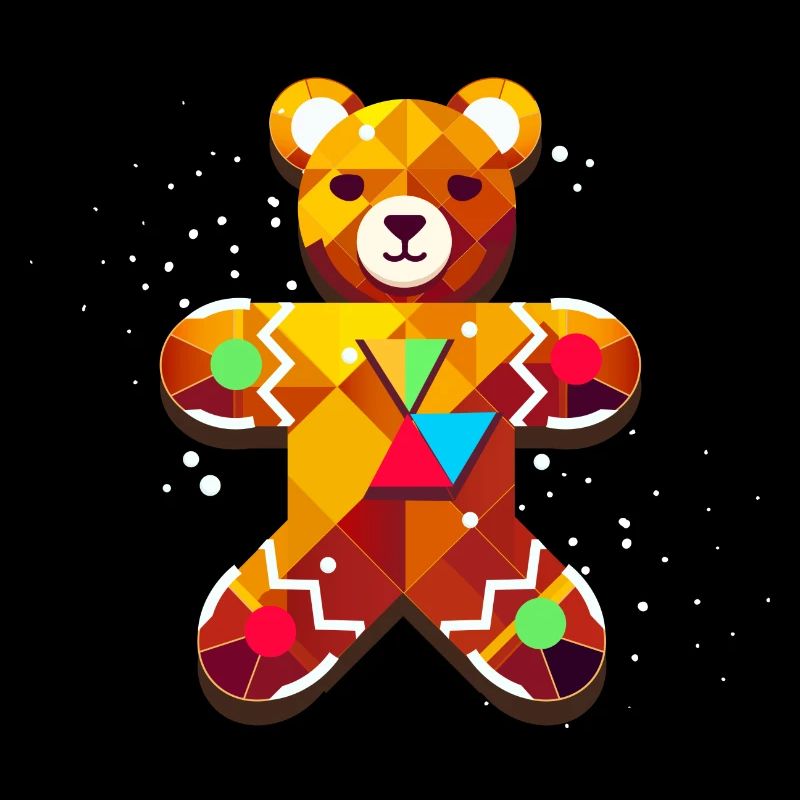 Sweet Gingerbread Bear – Festive Christmas Design