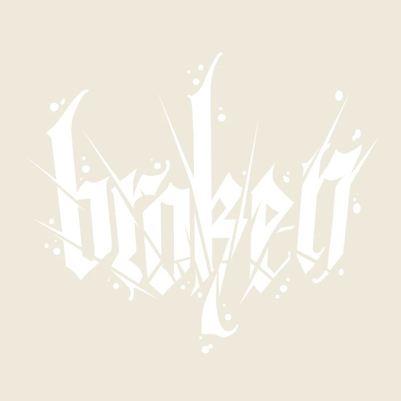 Broken Calligraphy Dark Lettering