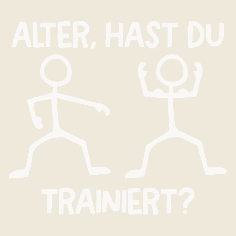 Strichmännchen HAST DU TRAINIERT Lustiges