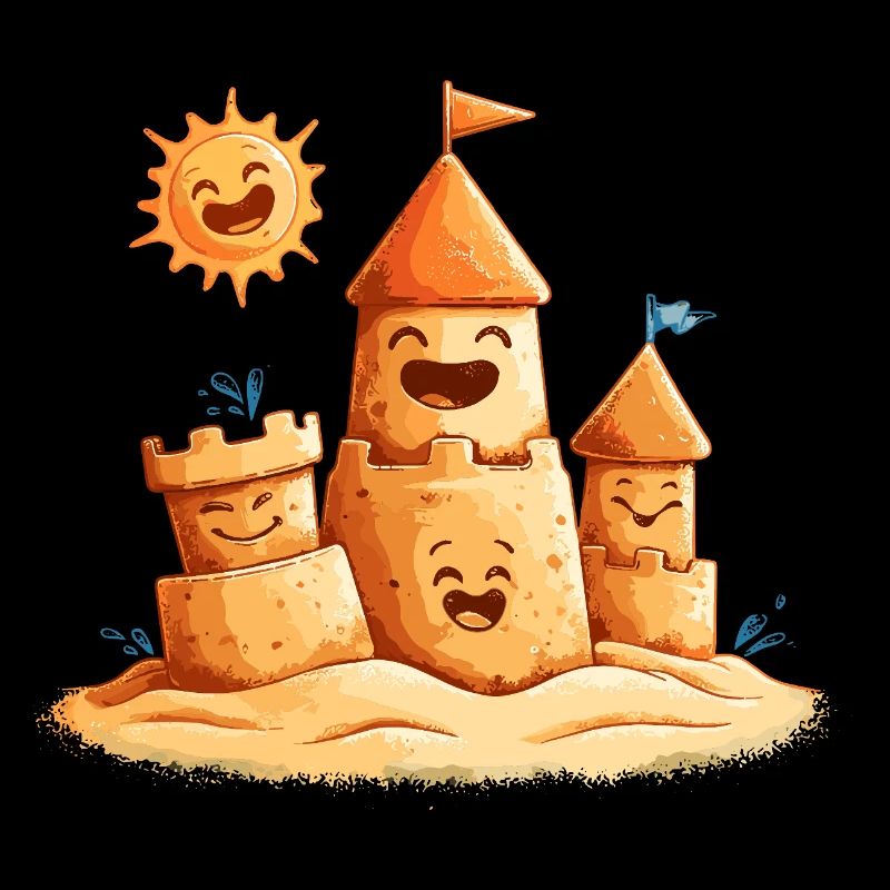 Sunny Sandcastle Laughing Towers