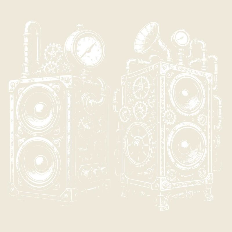 Enceintes Steampunk Gear