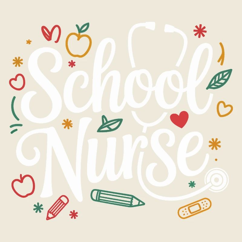 Schulkrankenschwester Motiv Handlettering