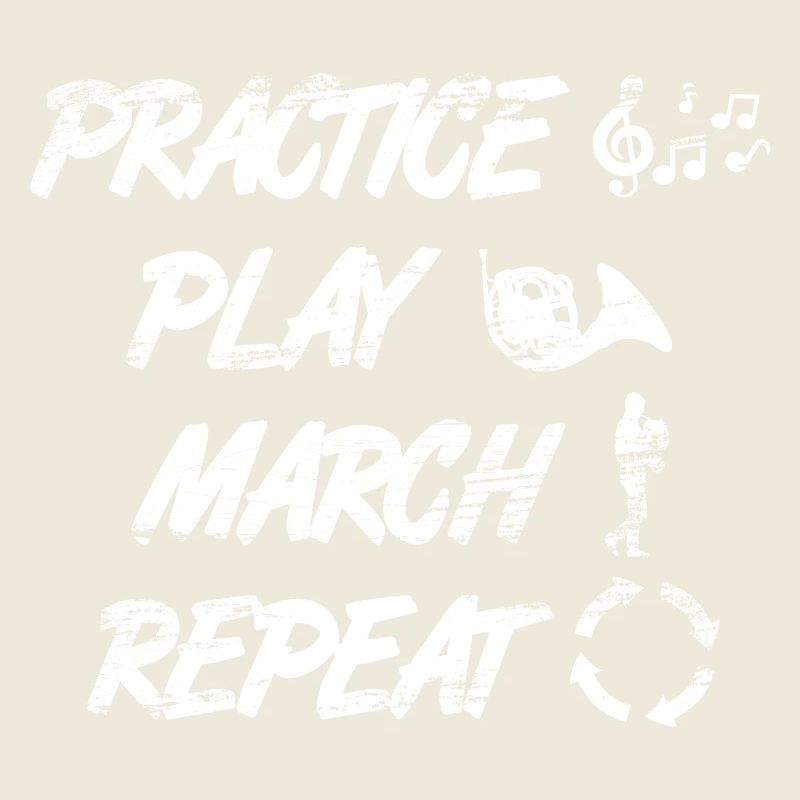 Practice playing French horn Repeat