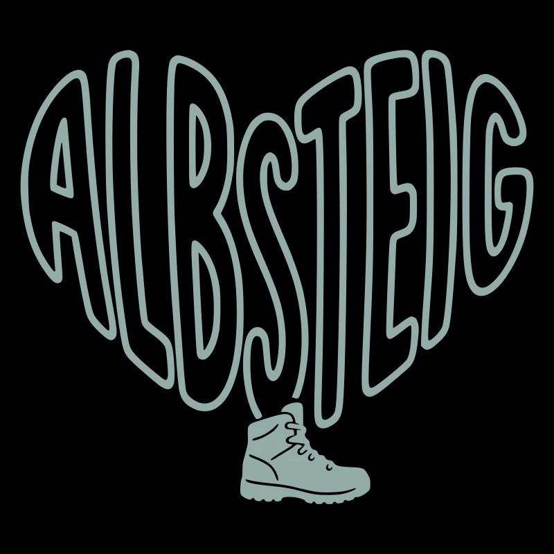 Albsteig Herz mit Wanderstiefel