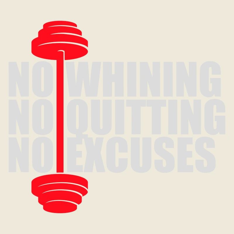 Pas de plaintes, pas d’abandon, pas d’excuses, motivation pour la salle de sport