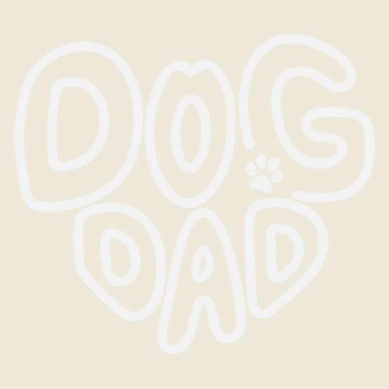 Dog Dad, Hundepapa Motiv Shirt mit Pfote