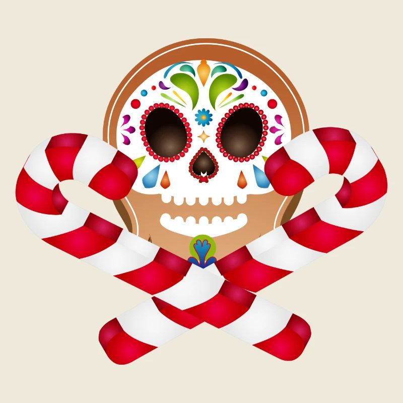 Gingerbread Man Sugar Skull Decor pour Noël