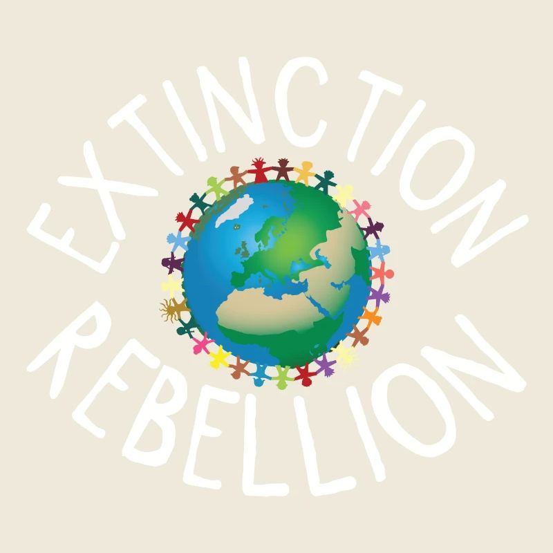 Extinction Rebellion Human Necklace White
