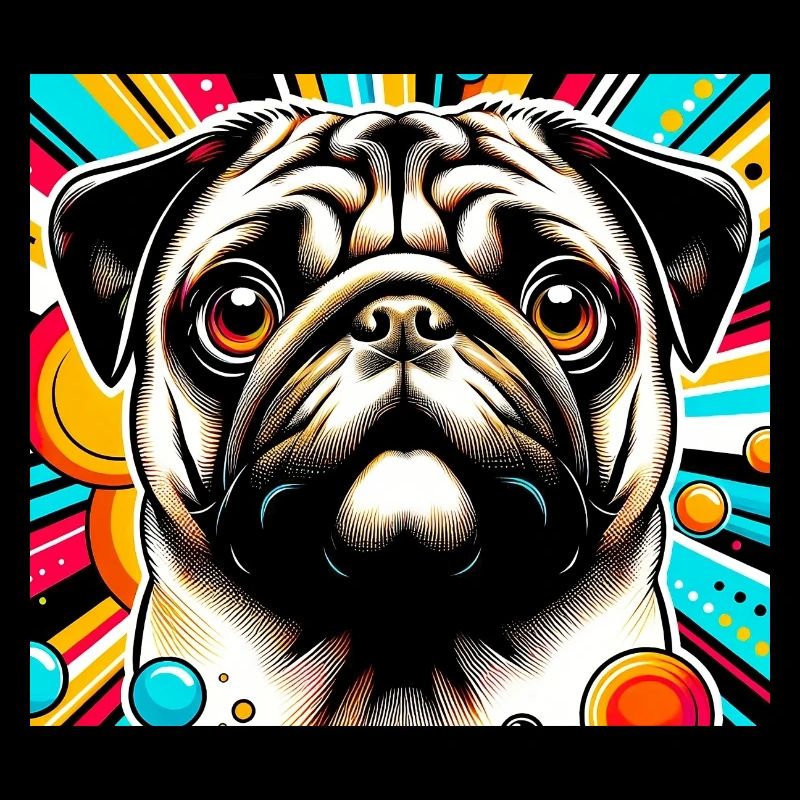 Mopshund Pop Art