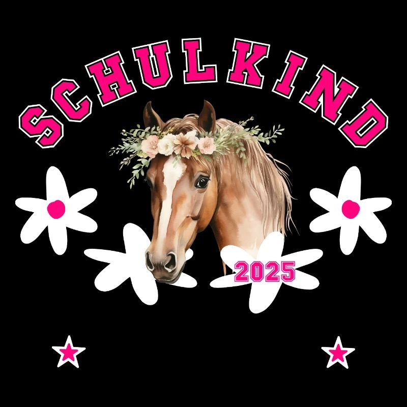 Schulkind 2025 - Pferd - mit Name des Kindes