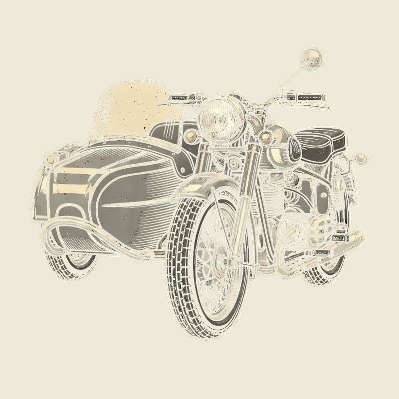 Side-car moto vintage