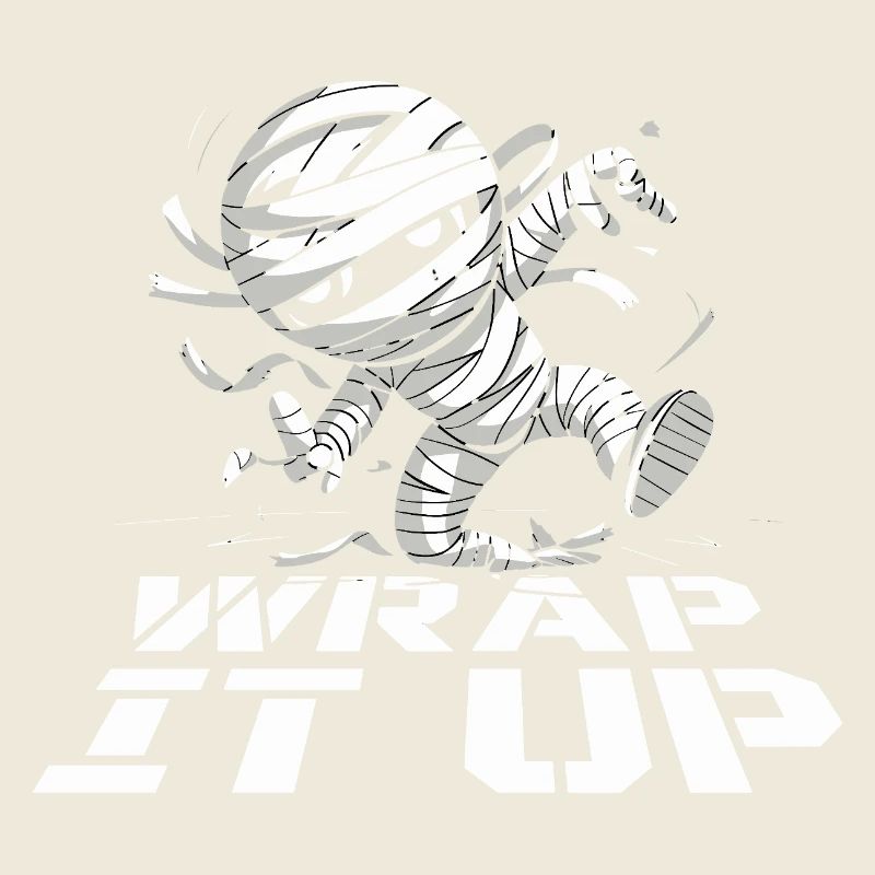 Halloween Mummy Wrap It Up Funny Creepy Saying