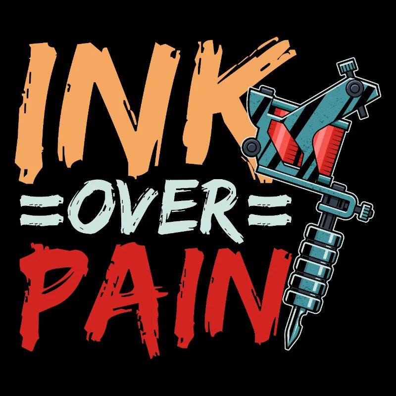Ink Over Pain Tattoo Machine Design