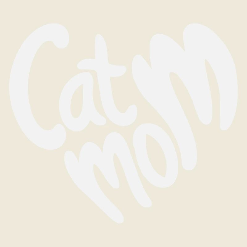 Lettrage en forme de cœur de maman chat