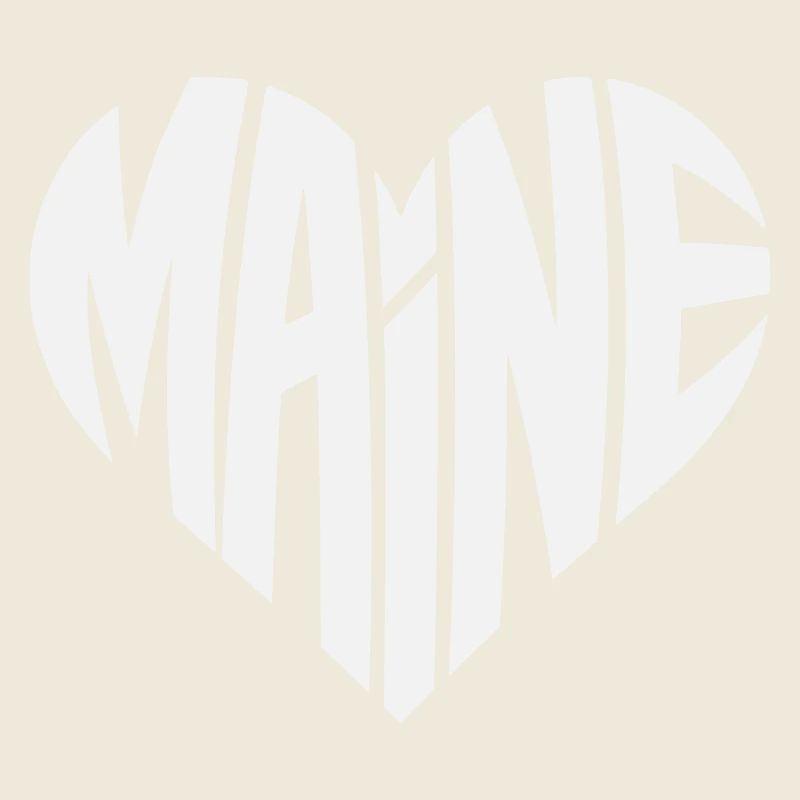 Maine Herz Typo-Design