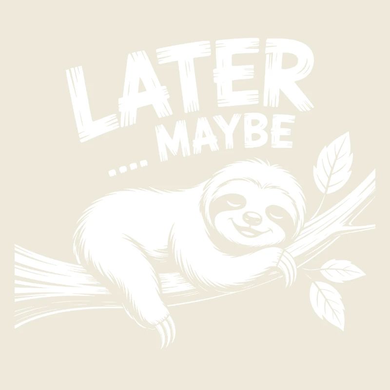 Faultier auf Ast – Later Maybe