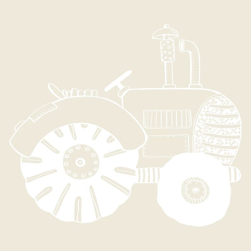 Weißer Traktor - Trecker - Traktoren - Comic