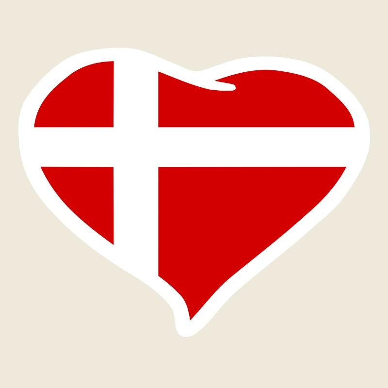 Dänemark herz Flagge