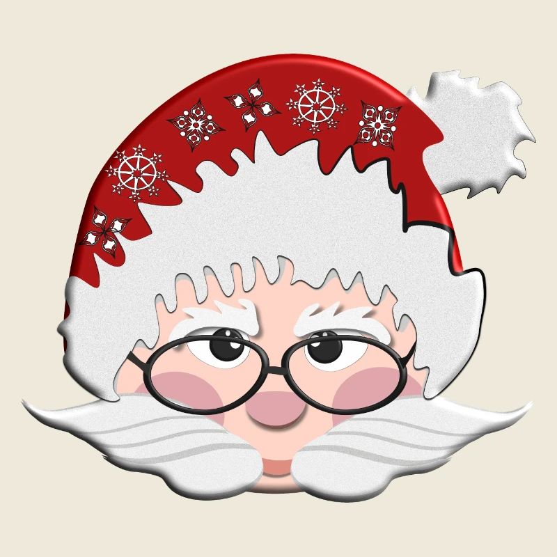 Stilvoller Santa mit Brille
