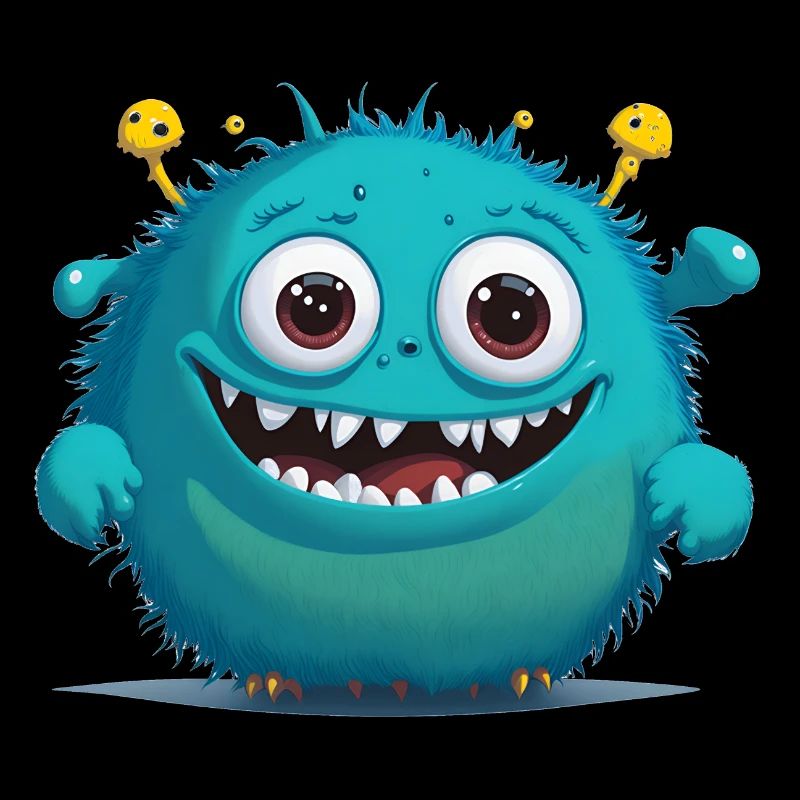 kleines blaues Monster