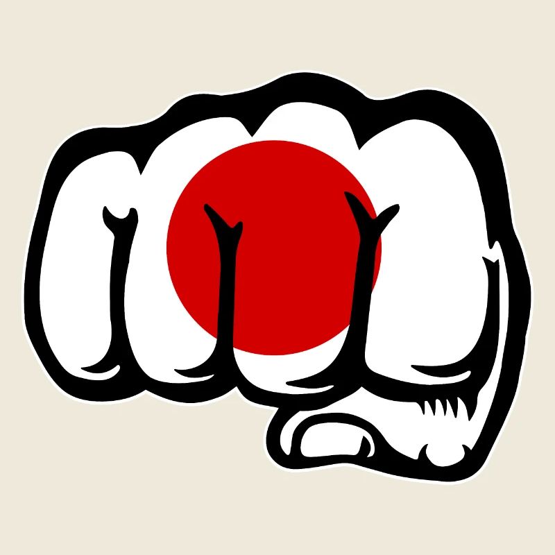Japan Flagge Hand Faust