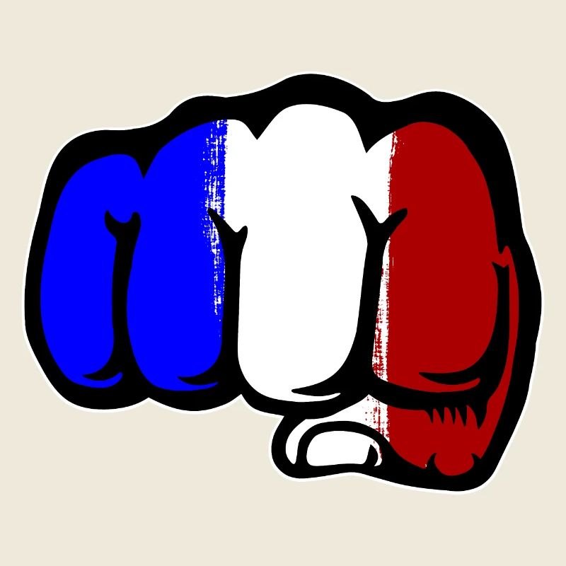 Frankreich Flagge Hand Faust