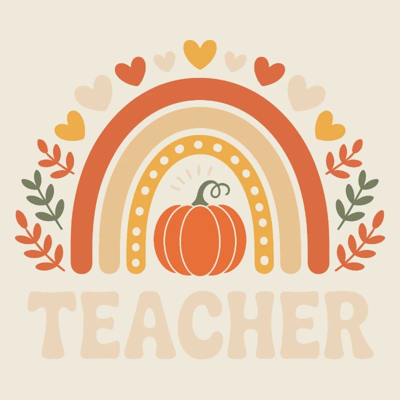 Autumnal Pumpkin Teacher Design