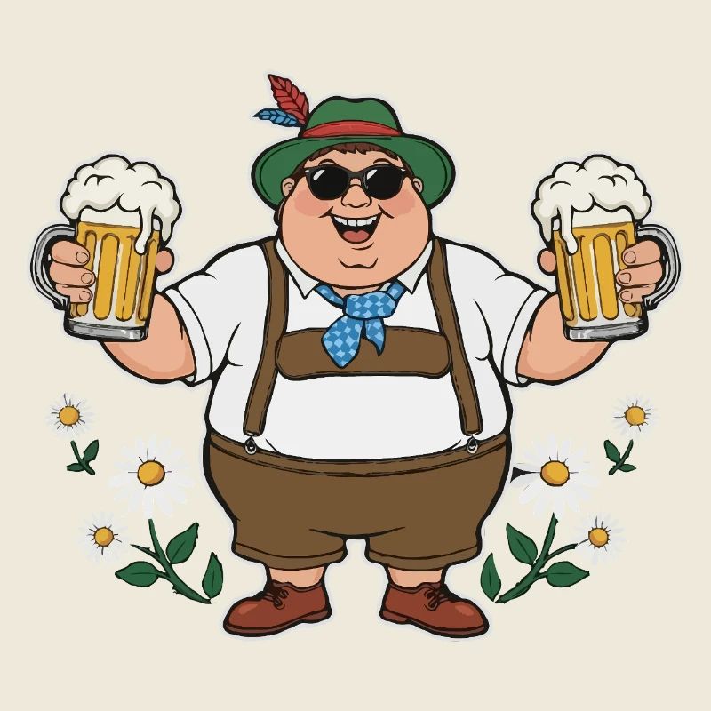 Bayerischer Bierfreund München Krügen Lederhose 