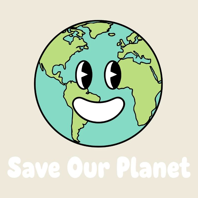 Lächelnde Erde Save Our Planet